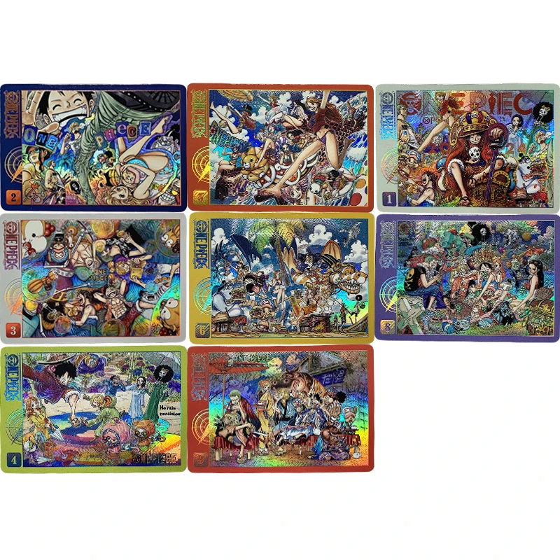 DIY Horizontale Versie Een Stuk Luffy Roronoa Zoro 9 stk/set Zelfgemaakte Collectie Kaart Nico Robin Gaas Brekingende Flash kaart Speelgoed