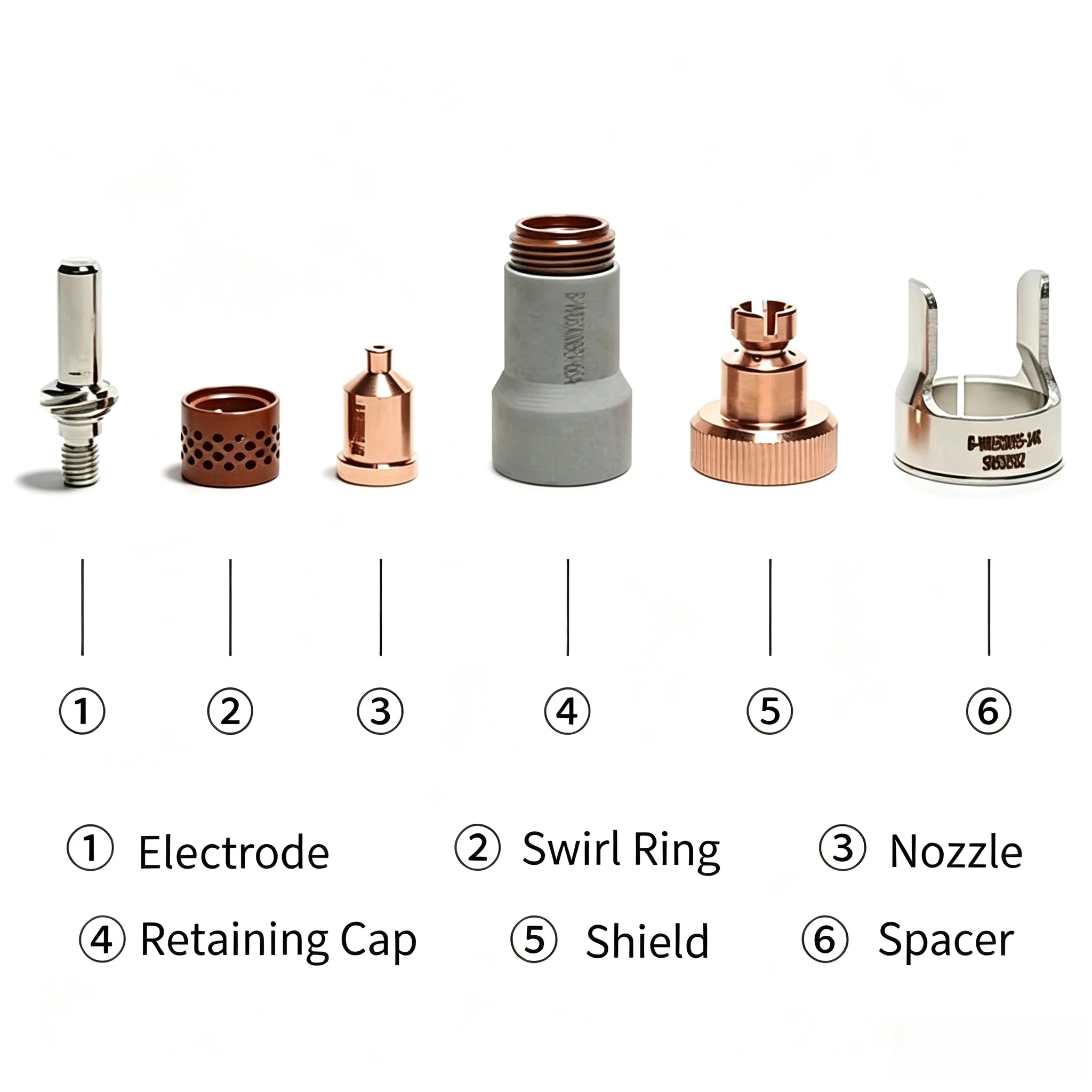 23PCS Plasma Cutter Consumables Kit Fit Lincoln 105 W03X0893 Electrode Nozzle  Protective Cap Fixed Cover Torch Wear Parts