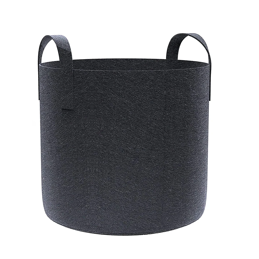 

2 pcs Plant Growing Bags Non Woven Fabric Durable Breathable Reusable Water Retention Garden Balcony Farm Planter Crop Bucket