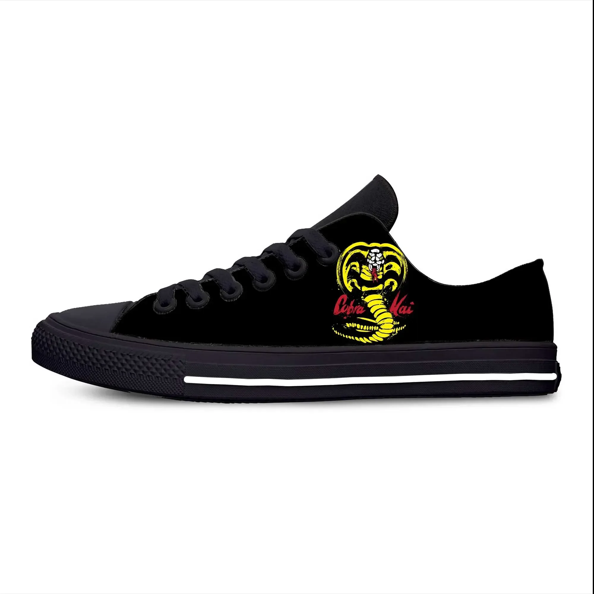 Kai Karate Anime dibujos animados Fang moda Cobra Eagle zapatos de tela casuales bajos cómodos transpirables estampado 3D hombres mujeres zapatillas