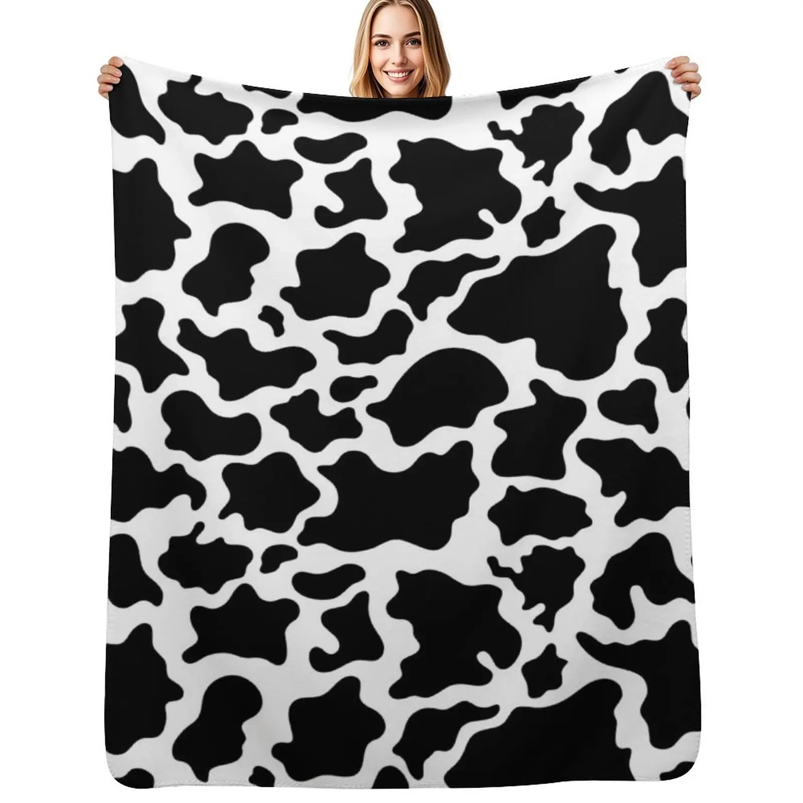 

Cow Throw Blanket Air Conditioner Soft Blanket for Office Home