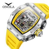 Marca ONOLA, reloj de lujo para hombre, relojes de pulsera multifunción deportivos, reloj deportivo luminoso resistente al agua, reloj informal para hombre, relojes de cuarzo para hombre