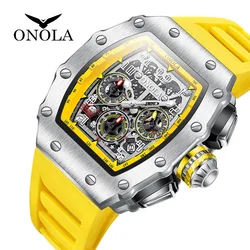 ONOLA orologio da uomo di lusso di marca orologi da polso multifunzione sportivo impermeabile luminoso sportivo orologio casual da uomo orologi al quarzo da uomo