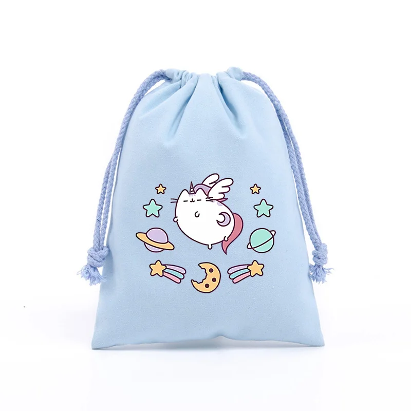 Pusheen Cat nuova borsa con coulisse stampa cartone animato sacchetti regalo bomboniere sacchetto di immagazzinaggio borsa per bambini borsa da