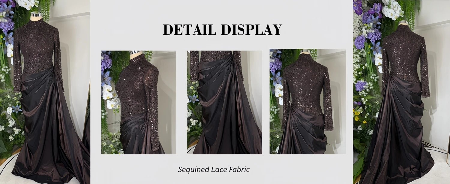 Aileen Abendkleider, Ballkleid, braune Abendkleider für besondere Anlässe, Vestidos De Festa, maßgeschneiderte Meerjungfrauenkleider, elegante Partykleider – Detail 2
