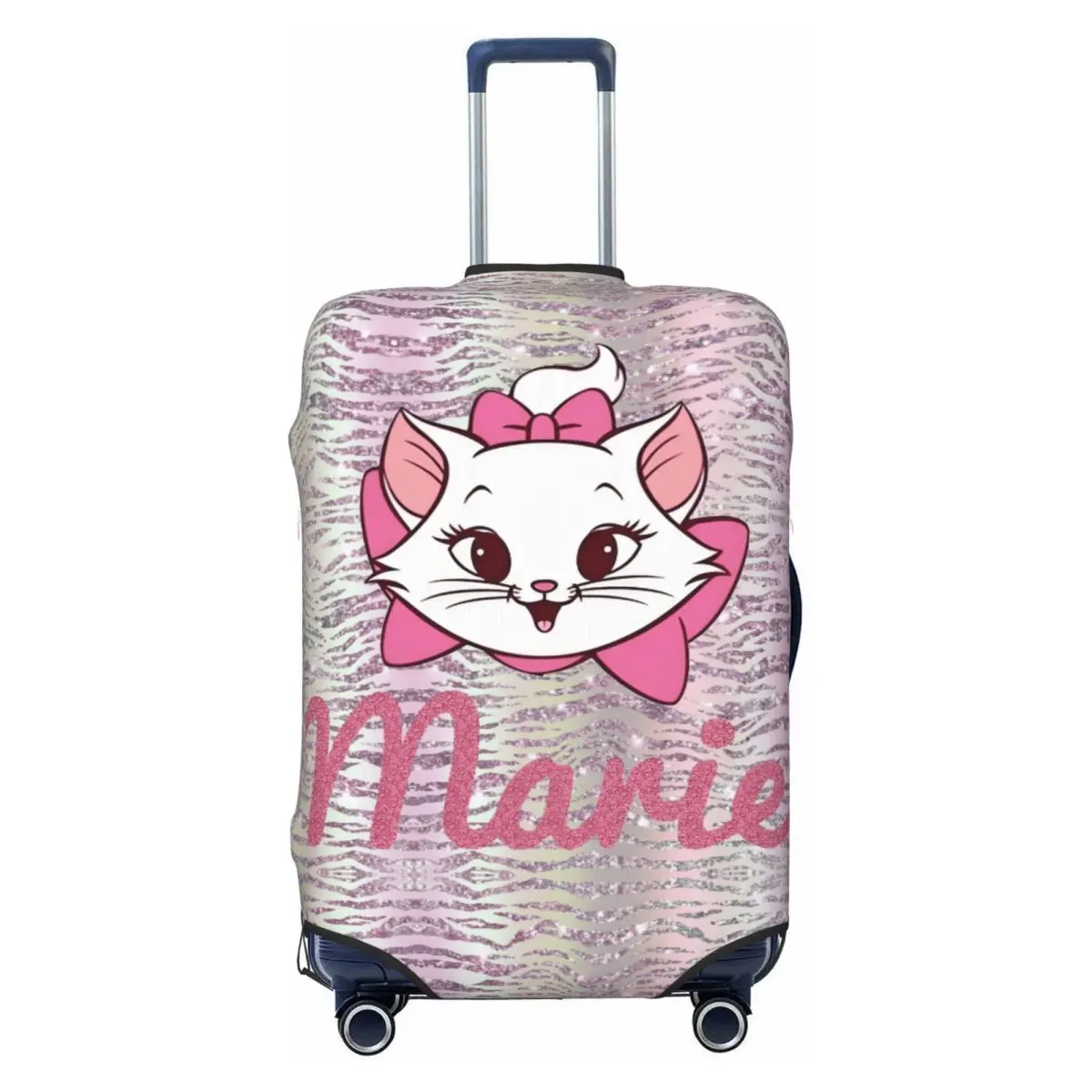

Чехол для чемодана с рисунком Мары и кота на заказ, пылезащитный чехол из фильма животных, розовый фильм с котенком, дорожные чехлы для багажа для 18-32 дюймов