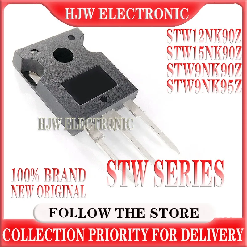 5PCS New STW12NK90Z STW15NK90Z STW9NK90Z STW9NK95Z W12NK90Z W15NK90Z W9NK90Z W9NK95Z TO-247 Chipset