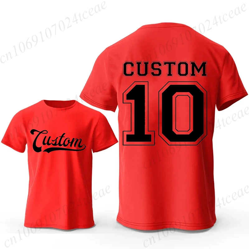 Custom Team Name Jersey Shirt Personalized Sports Tee Short Sleeve T-Shirts for Men Women Clothing Fashion Trendy Men's Clothing view 2