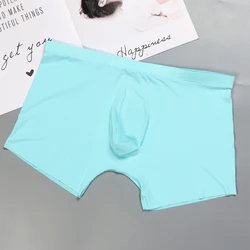 Men Daily Ice Silk Skin-Friendlys Briefs Smooth Seamless Shorts Comfortable Soft Underpants Elastic Casual Panties