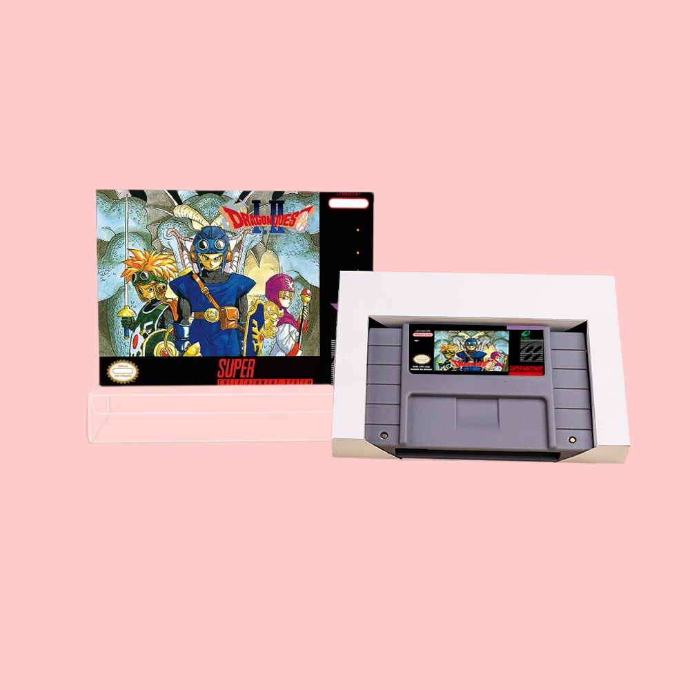Dragon Quest I & II 1&2 Game with Box (Battery Save) 16-битная игровая карта для игровой консоли SNES версии NTSC EUR PAL