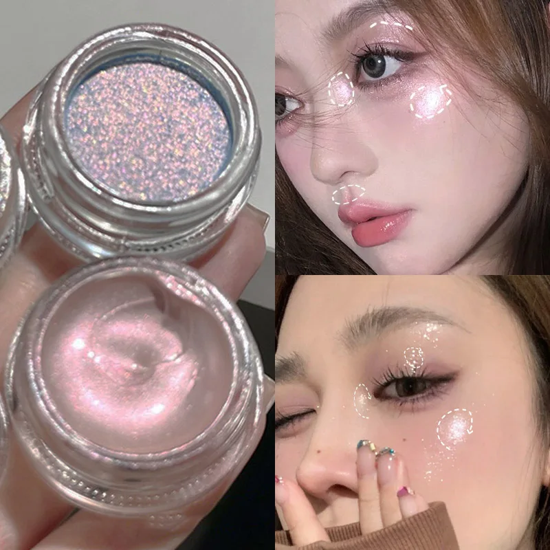 Pearl Glitter Mashed Potatoes Eye Shadow Gel Cream Liquid Highlighter Face Body Diamond Brighten Shimmer Natural Contour Makeup