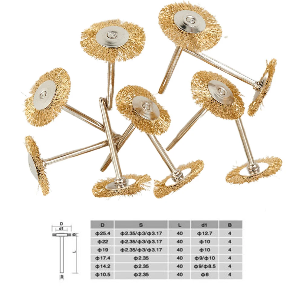 Dust Wire Brush Steel Disc Cleaner Abrasive Buffing Brass Carving Wheel Cutting Brushes Replacement Tool Rotary