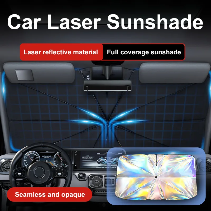 Car front windshield sunscreen heat shield sun block laser car sunshade umbrella car sun block