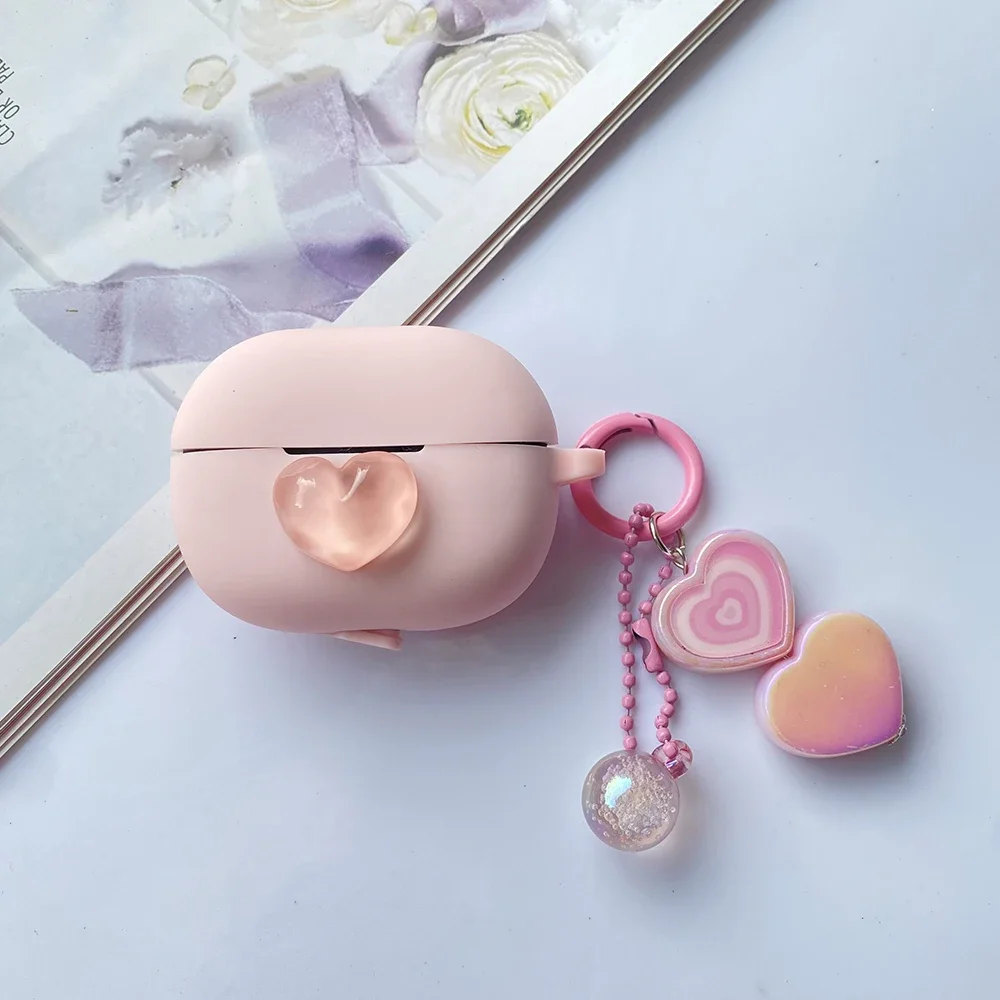 For Redmi Buds 3 Lite Case Cute flower Silicone Earphone Cover with Keychain Accessory Box Redmi Buds 3Lite cover