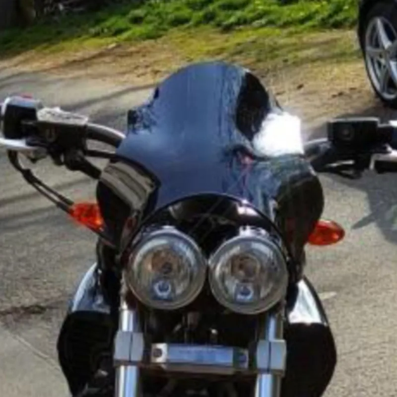

Для Yamaha V-MAX VMAX 1200 для Honda Hornet CB400 CB600 CB750 CB900 CB919 CB250 мотоциклетное черное лобовое стекло ветровое стекло