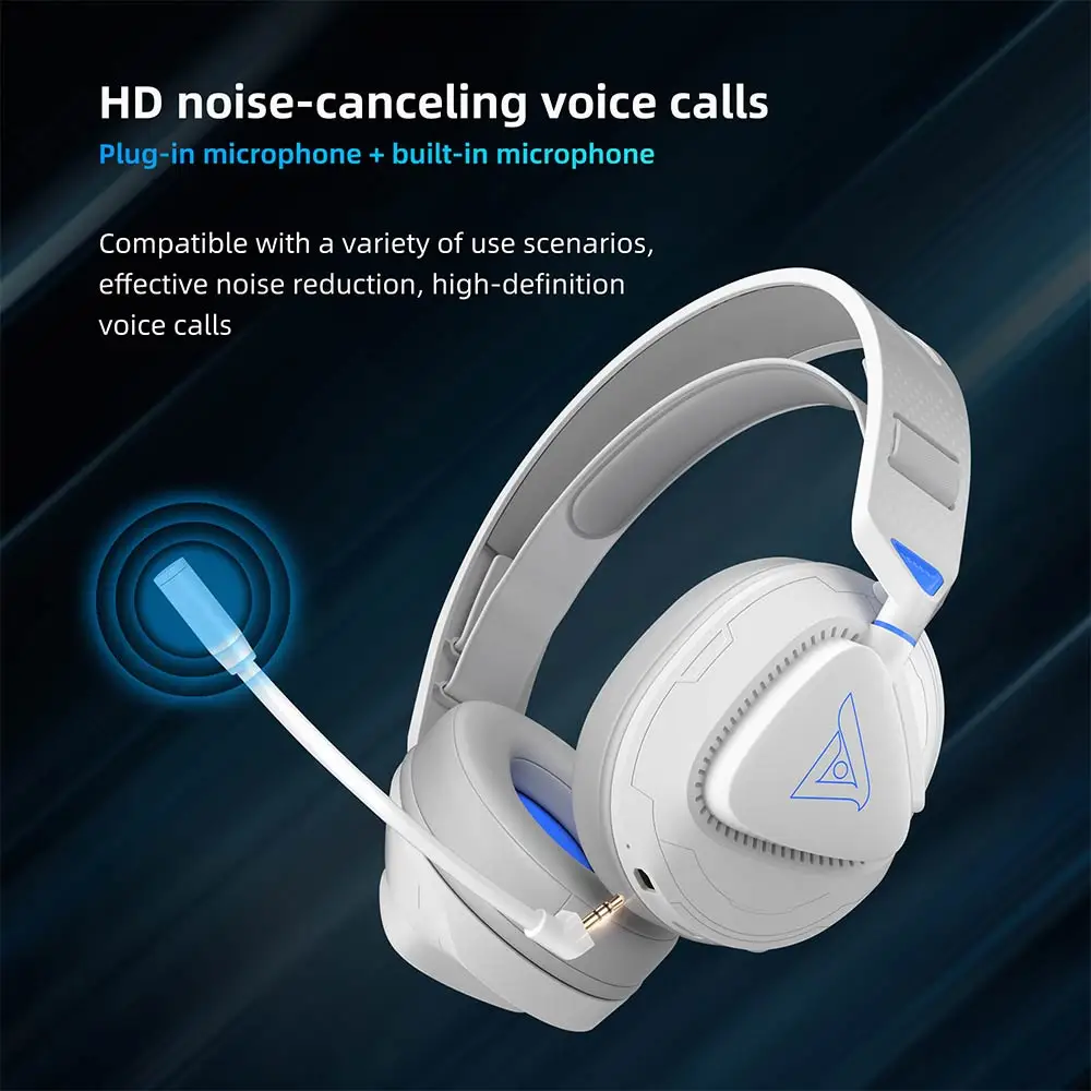 

TAIDU THS318 Hi-Res Gaming Wireless Headphones Dual Mic Headset Bluetooth 5.3 50mm Driver/2.4G/Type-c/3.5mm Cable Headsets