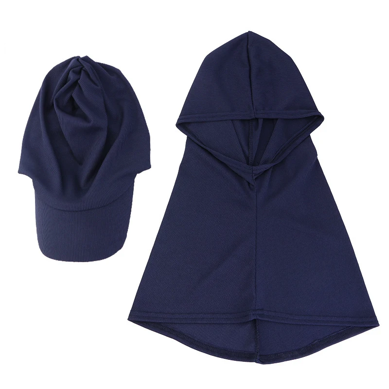 

Мусульманский хиджаб из двух частей для женщин, шляпа в стиле Амира, платок с полями, мгновенный тюрбан, чехол на голову и шею, уличный солнцезащитный козырек с капюшоном, новинка