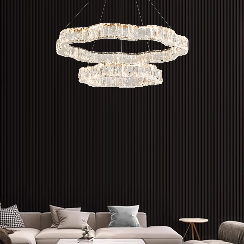 Imagem -03 - Modern Nordic Crystal Pendant Light Lâmpadas Suspensas para Teto Lustre Led para Sala de Estar