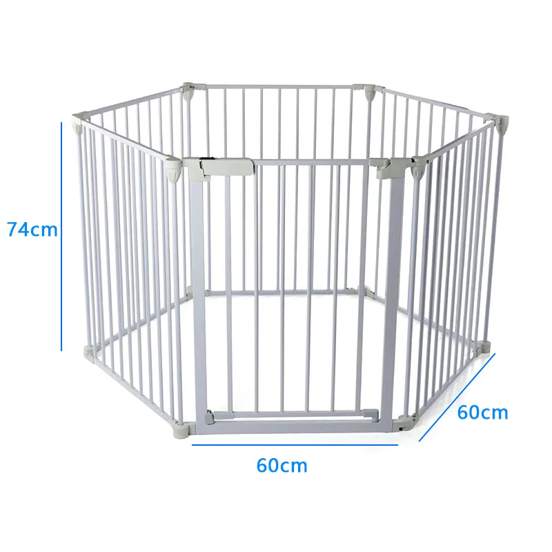 

Sizes Options Adjustable Auto Close Door Steel Extra Wide High Fence Barrier Protection Household Safety Gate For Pets