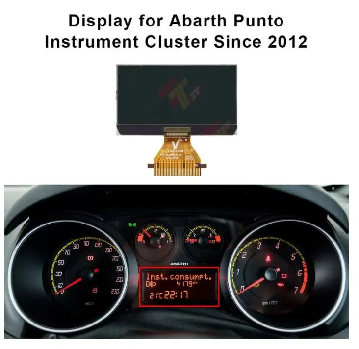 

Dashboard LCD Display for Fiat Bravo Croma Punto Lancia Delta Citroën Jumper Instrument