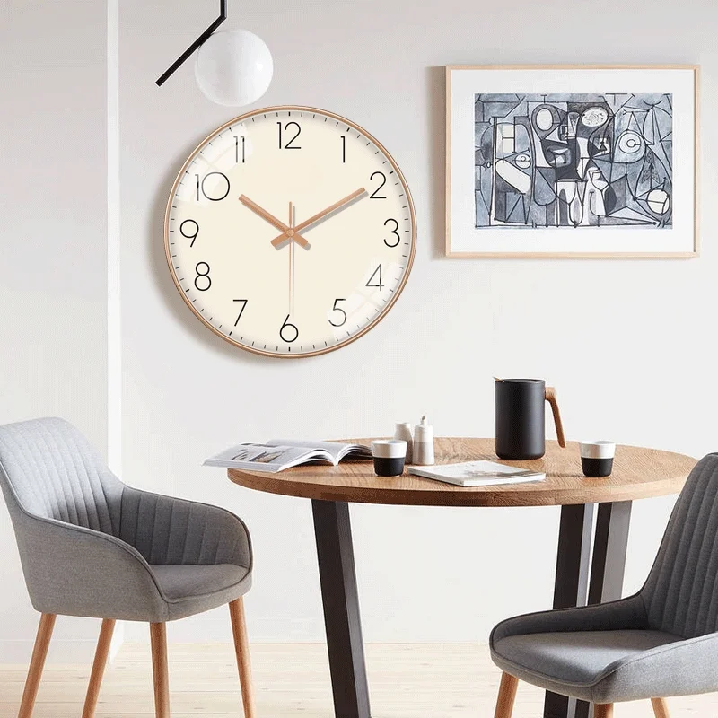 New Quartz Wall Clock For Living Room Fashion Creative Clock Light Luxury Decoration For Bedroom Nordic Simple Silent Clock