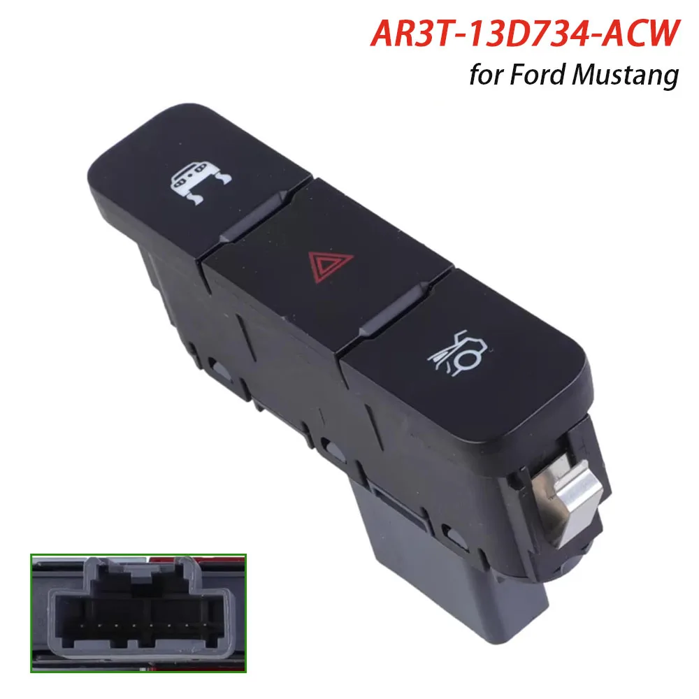 AR3T13D734ACW AR3T-13D734-ACW interruptor combinado antideslizante de cubierta trasera de doble flash piezas de automóvil para Ford Mustang plástico negro