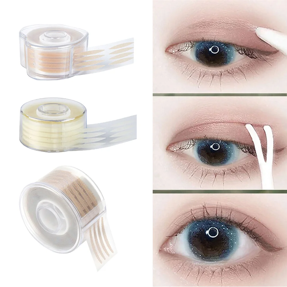 600 stks Eye Lift Strips Dubbele Ooglid Tape Helder Grijs Ooglid Streep Grote Ogen Onzichtbare Dubbele Vouw Ooglid Sticker Make-Up Tool