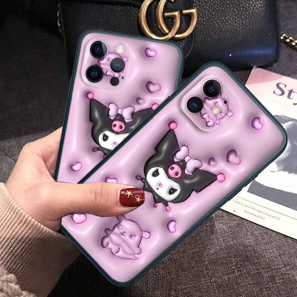 Z88 3D Kuromi Soft Case for Soft Silicone phone Case for iPhone 15 14 Plus 13 12 11 X XS XR Pro Max Mini 8 7 Plus