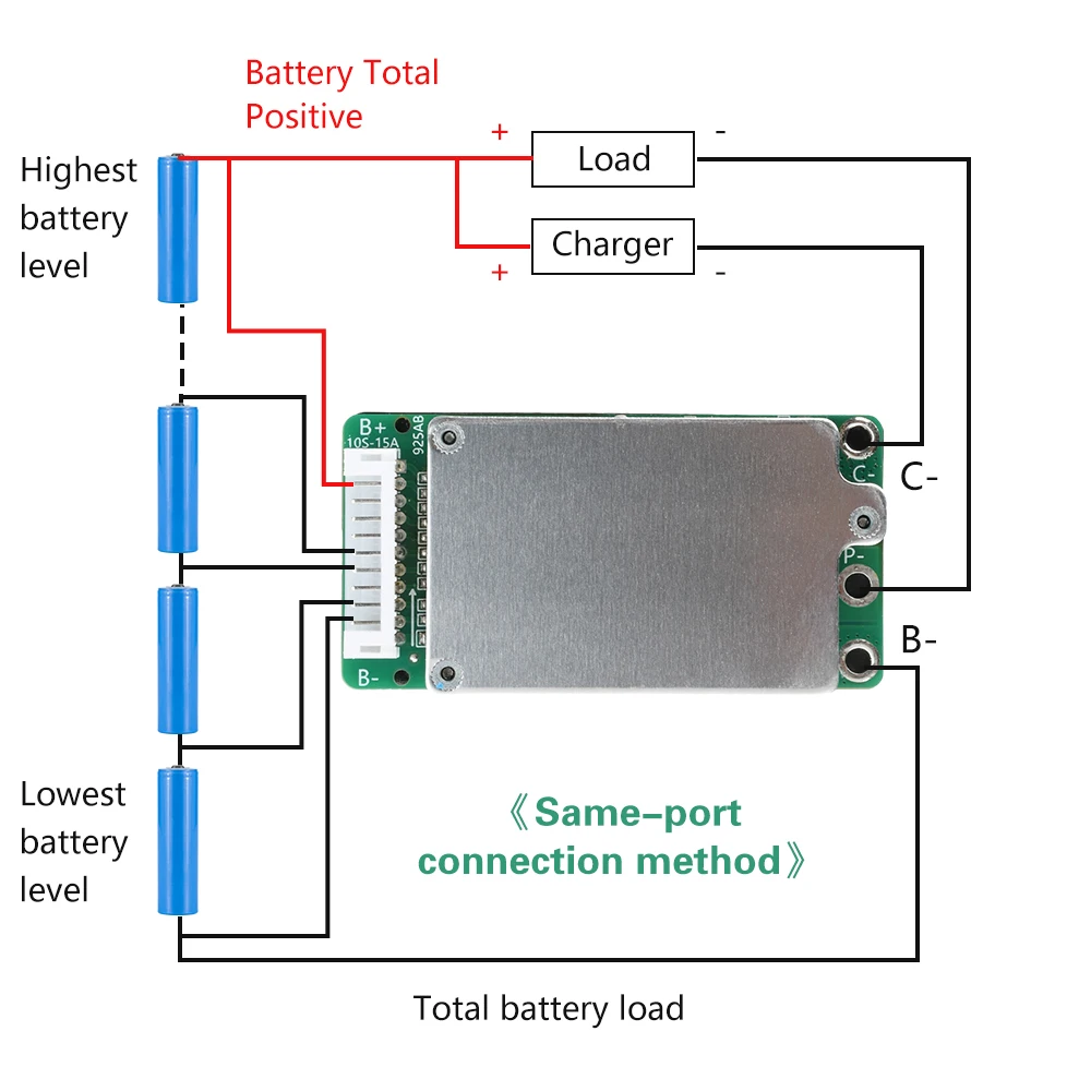 10S 18650 Lithium-Batterie-Schutzplatine 36V 15A BMS Mehrschichtiger Schutz Gleicher/Geteilter Anschluss für Hochleistungsgeräte – Detail 11