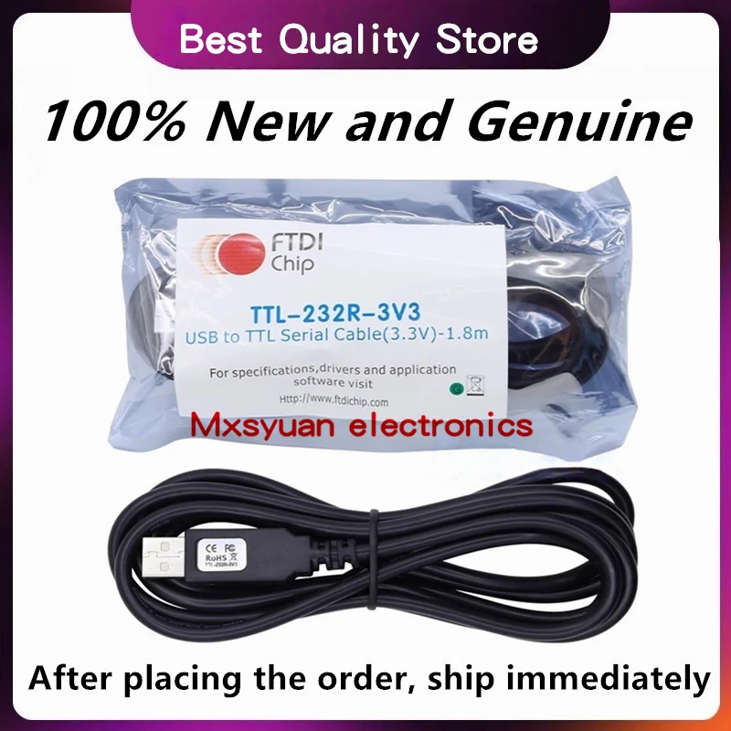 1pcs/lot Original TTL-232R-3V3 TTL-232R-5V single-row in-line connector USB cable FT232RQ 100% New and Genuine