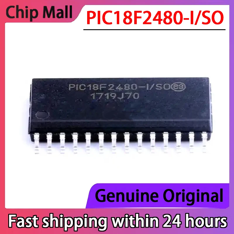 2PCS Original PIC18F2480 PIC18F2480-I/SO 8-bit Microcontroller MCU SOP-28 Chip