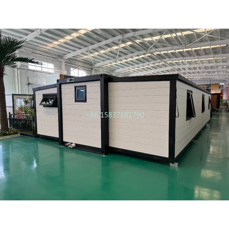 Double Wing Container House Prefabricated Expandable Mobile Tiny Home Folding Prefab Easy Assembly Villa for Office Building Use
