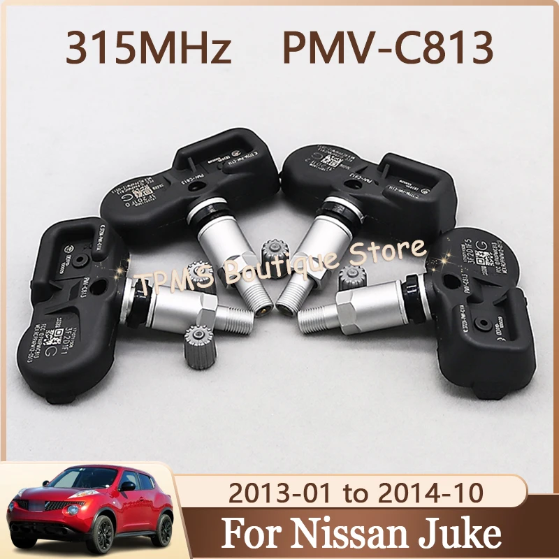 

4pcs 315MHz PMV-C813 TPMS Tyre Pressure Sensor Car Accessories For Nissan Juke Murano Infiniti FX Series 40700-JK00A 40700-JK00B