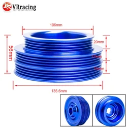 VR - Lightweight Crank Pulley For Honda B16 B18 Engine For Civic/Accord Blue VR6881B