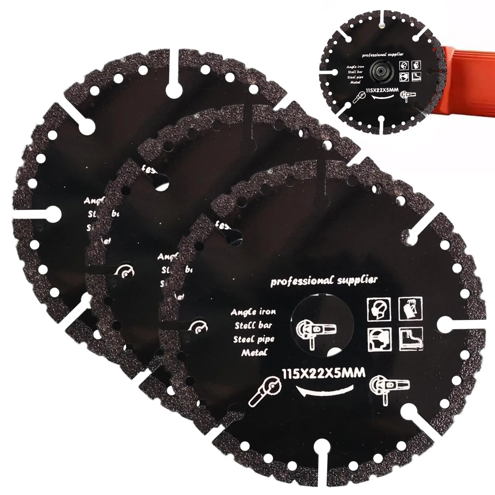 

Cutting Wheel 3-Piece Heavy-Duty Multi-Purpose Metal Cut Off Wheel Wood Cutter For Abrasive Marble Steel Wood Grinding Smoothing