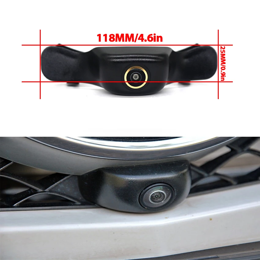 Car Front View Camera Golden Fisheye Lens For Mercedes Benz GLC X253 C253 GLC250 GLC300 43 2016~2020 AHD Night Vision waterproof