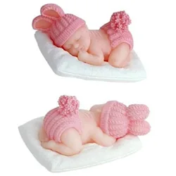 3D Sleep Baby Candle Silicone Mold DIY Cute Child Portrait Plaster Soap Resin Molds Handmade Chocolate Ice Cube Baking Tool