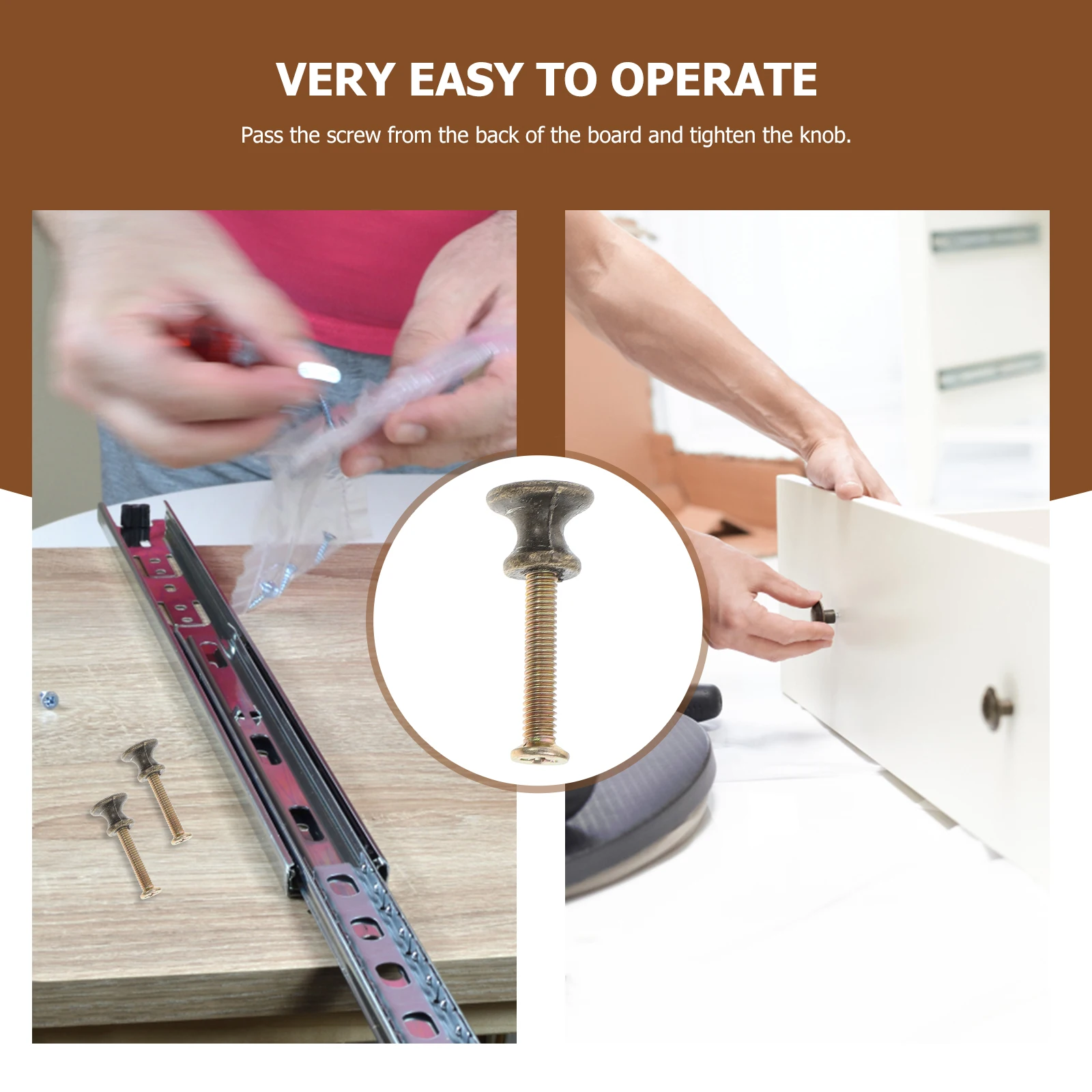 

20Sets Mushroom Knobs for Cabinet Jewelry Box Mini Alloy Pull Handle Decorative Drawer Knobs Vintage Style Hardware Fittings