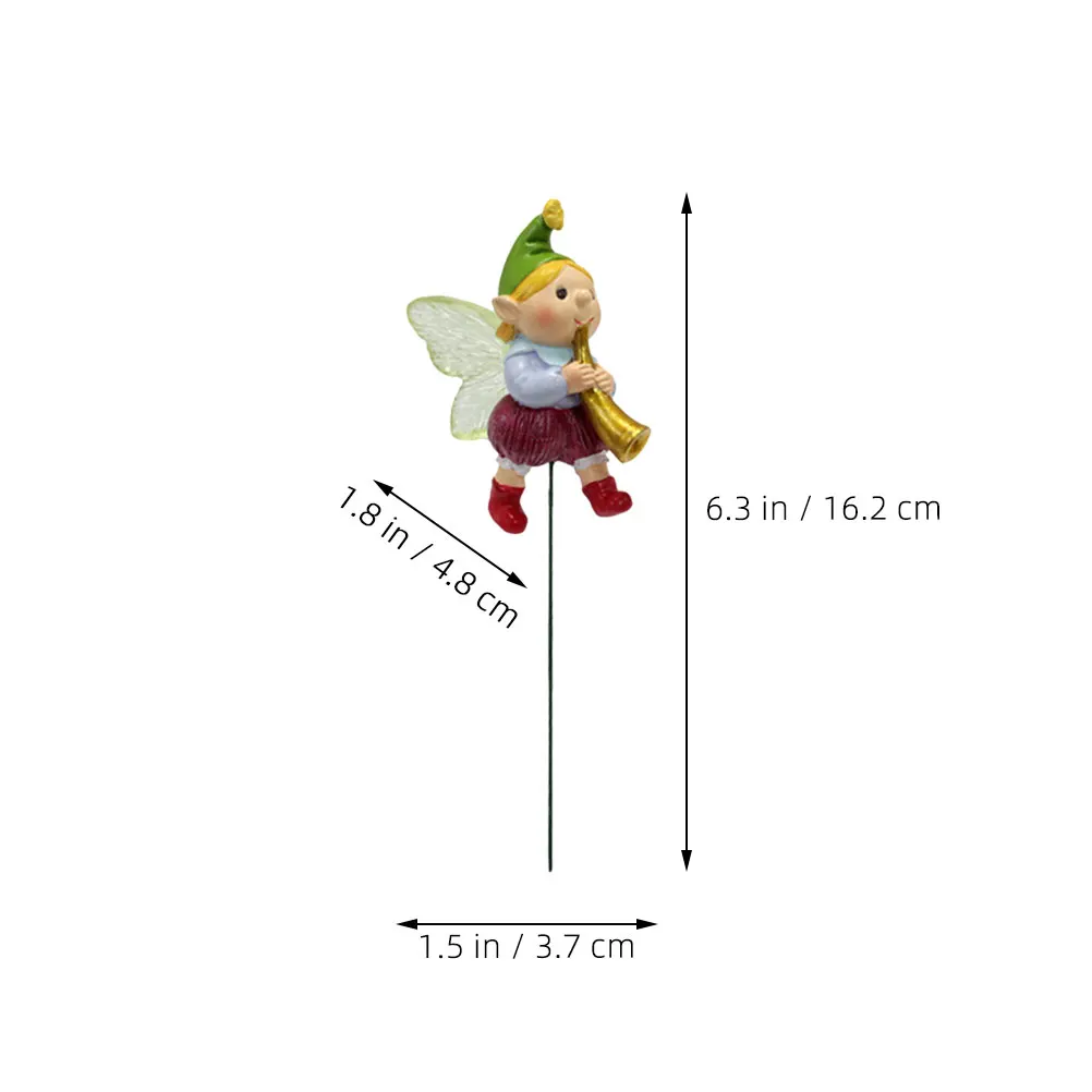 

4pcs Cartoon Garden Stake Resin Durable Decorative Lawn Ornament Plant Pot Decoration Yard Landscaping Picks Micro Landscape Art