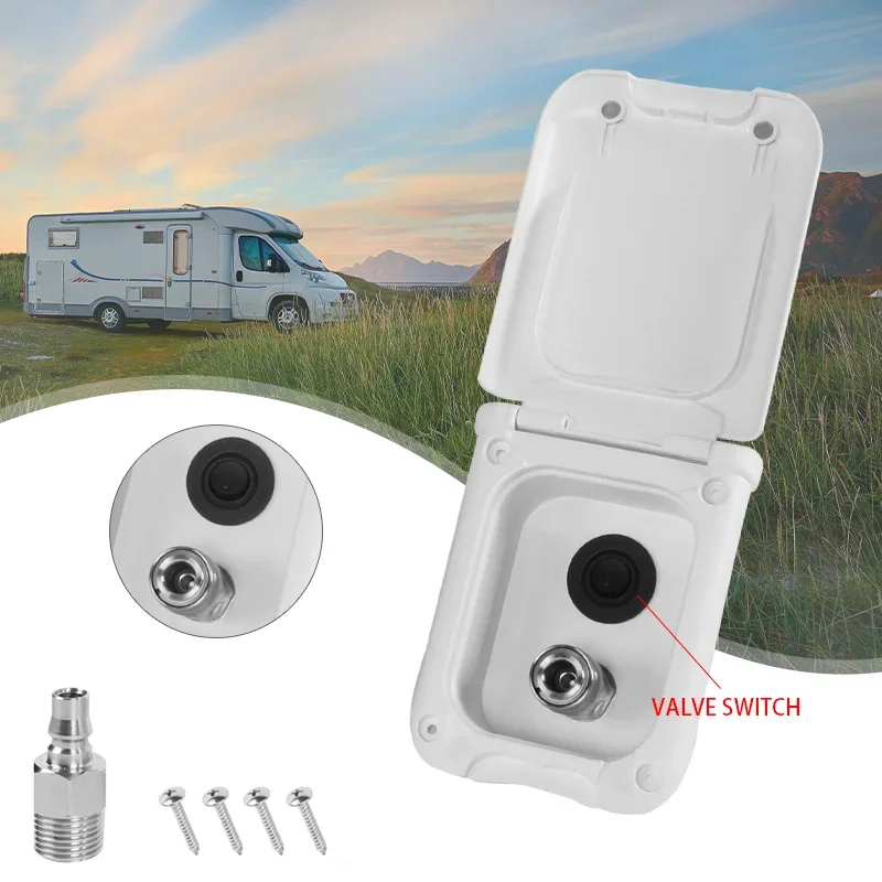 

Запираемый внешний люк для выхода воды на колесах — крышка порта для заполнения пресной воды с фильтром для караванов и автодомов