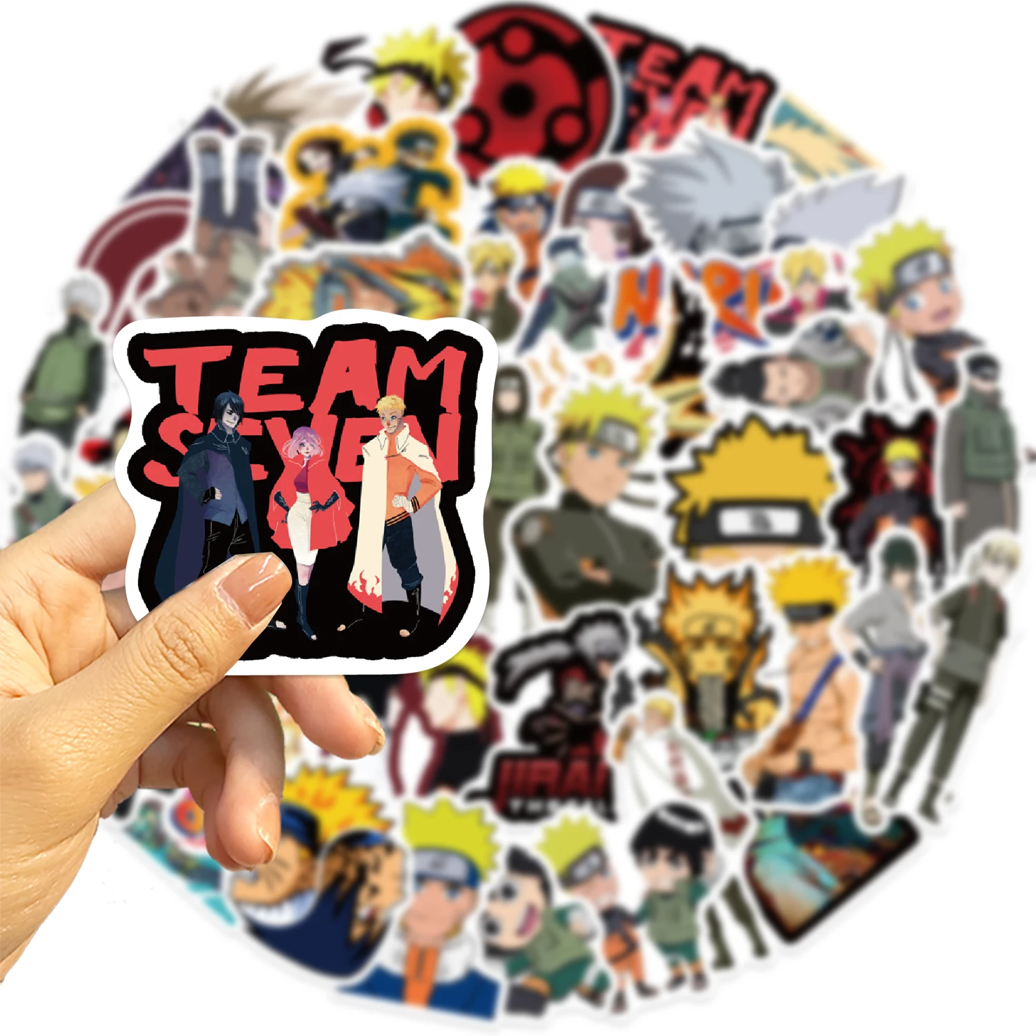 NARUTO-ナルト-アニメステッカー50枚,ウズマキ,漫画,ギター,ラップトップ,電話,スケートボード,装飾,落書き,デカール,子供へのギフト