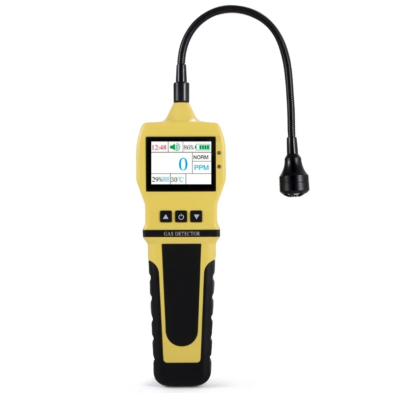 

BH-90 Digital Gas Leak Detector /Gooseneck 0-10000ppm CH4 Natural Coal Flammable Combustible Fast Analyzer Sensor 4 Alarm