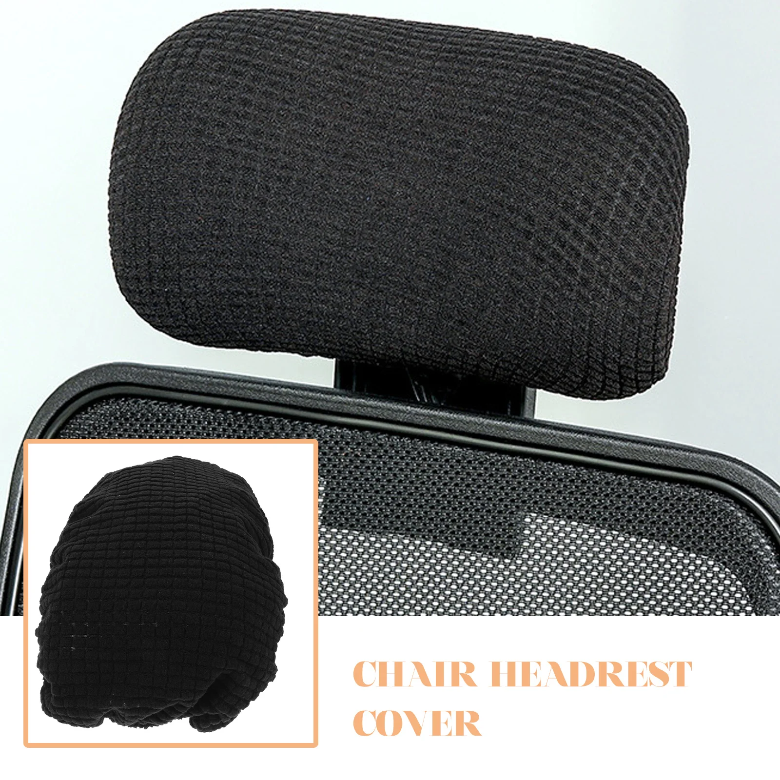 

1PCS Black Chair Headrest Cover Office Computer Neck Protection Waterproof Retrofit Cushion Pillow Cover for Chairs