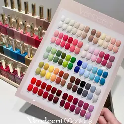 Vendeeni 60 Color Series Gel Polish UV LED Private Label Professional Nail Supplies Salon Collection Soak Off Gel Polish Set