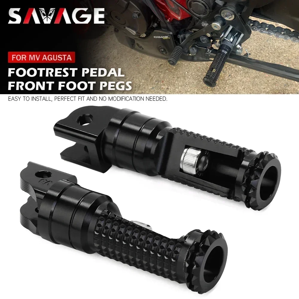 

Front Foot Pegs Footrest For MV Agusta F3 675 800 F4 1000 1078 Brutale 750 990 Dragster Rivale Motorcycle Rider Pedal Footpegs