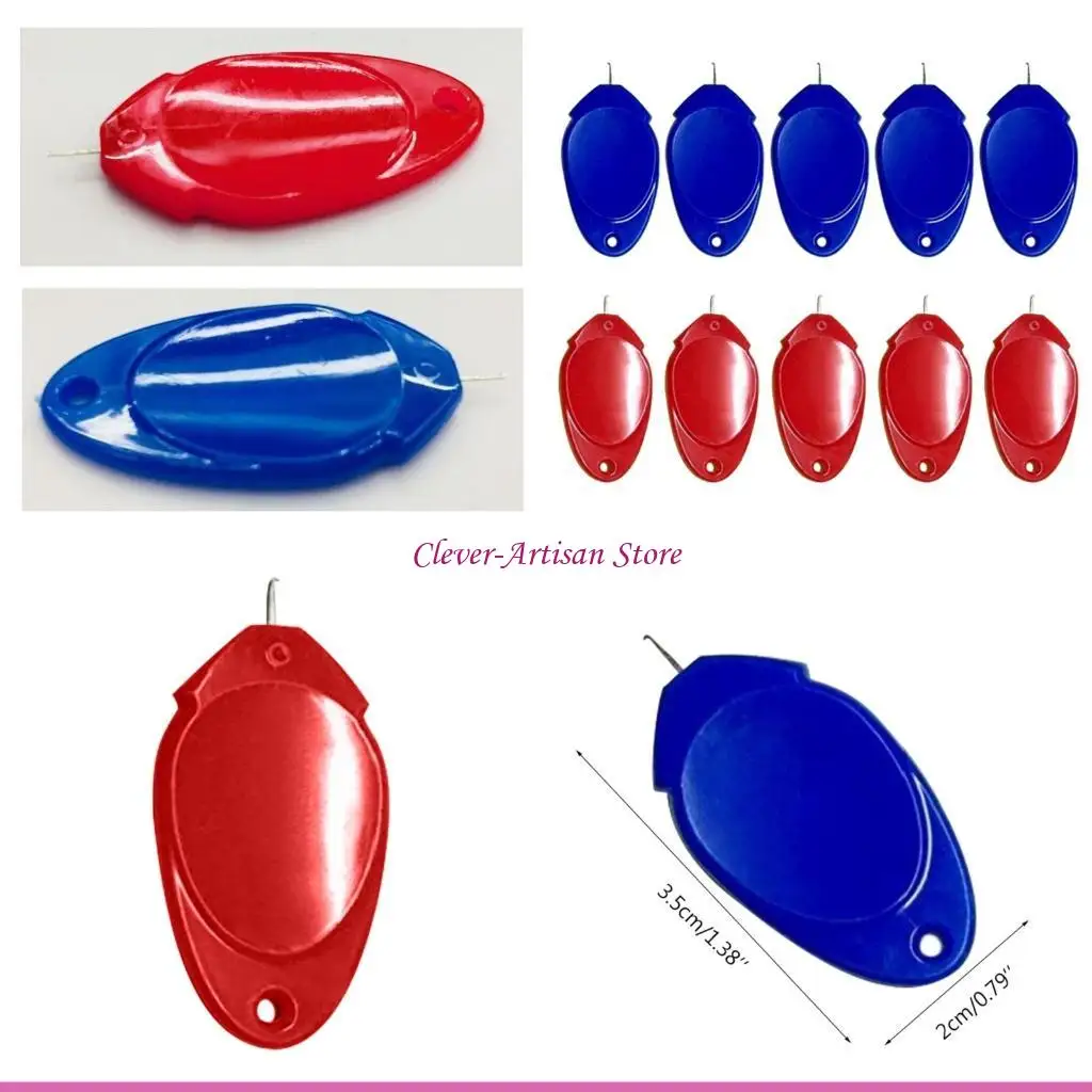 

E06B Needle Threader for Hand Sewing 10 Pieces Plastic Wire Loop DIY Simple Needle