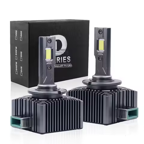 2PCS D1S D3S LED Headlights Bulbs D2S D2R D4S D4R D5S D8S Canbus Lamps Auto Light Two-sided CSP Chip 6000K Plug&amp;Play 12V 24V