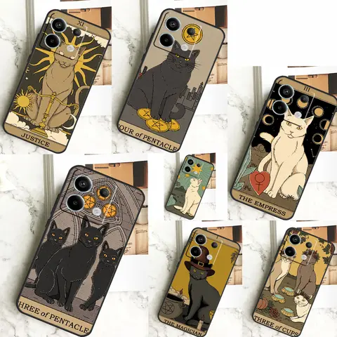 샤오미 레드미 고양이 타로 요술 케이스, 레드미 노트 13 프로 9 10 11 12 9S 10S 11S 12S 후면 커버, 12 13 C 9C 10C