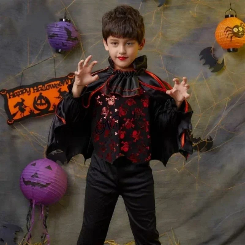Halloween For Girls Baby Boy Princess Dress Scarlet Witch Devil Ghost Clothes Vampire Cloak Costume Kids Co MN12