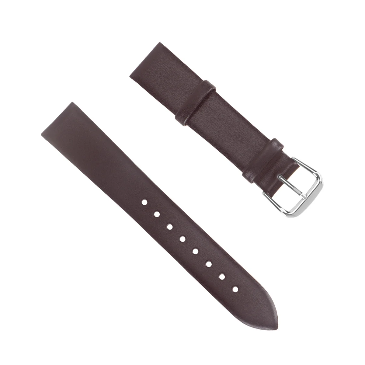 

Quick Release Ultrathin Dark Brown Watch Band Tabby Cattlehide Adjustable Endurable Strap 18mm